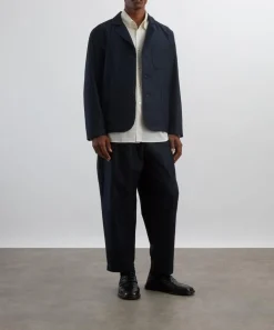 YMC Coats & Jackets^Navy Scutters Cotton-Linen Moleskin Blazer