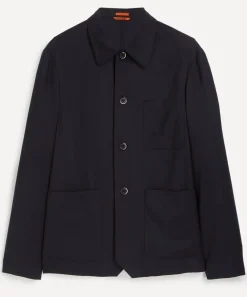 Barena Coats & Jackets^Navy Visal Wool Overshirt