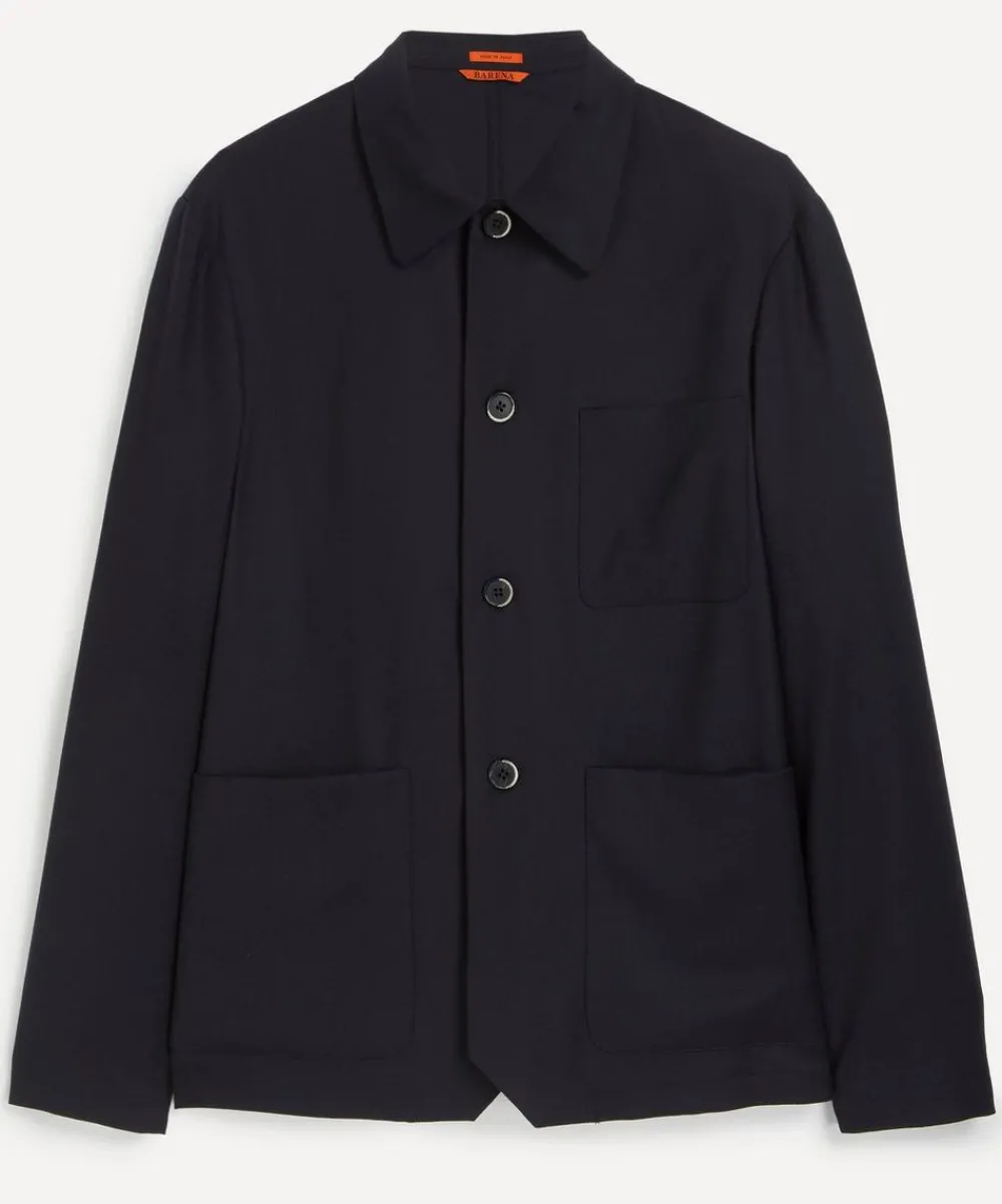 Barena Coats & Jackets^Navy Visal Wool Overshirt