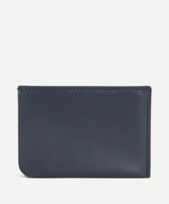 Paul Smith Wallets^Navy Woven Leather Signature Stripe Double Card Holder