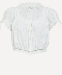 DÔEN Tops^Nera Cotton Floral Eyelet Top