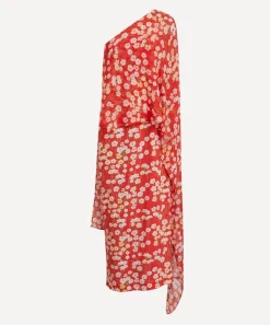 Bernadette Dresses^Nick Red Buttercups Off-The-Shoulder Dress