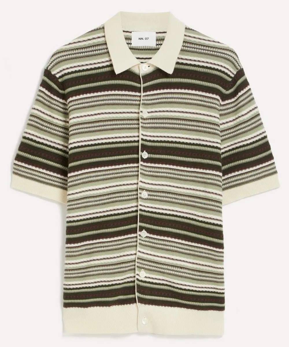 NN07 Knitwear & Sweats^Nolan Textured Cardigan Polo