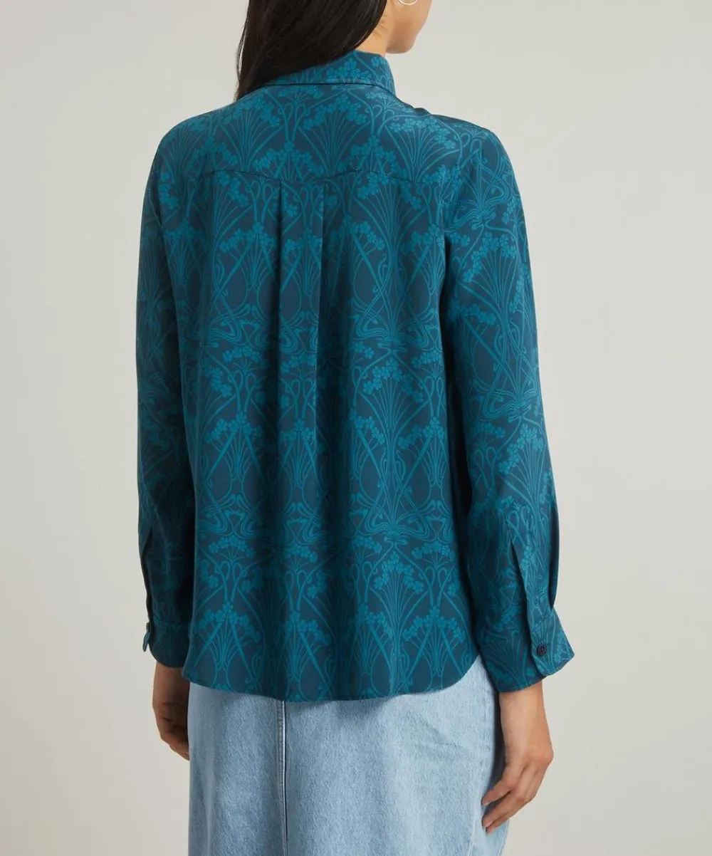 Liberty Tops^Nouveau Ianthe Relaxed Silk Shirt