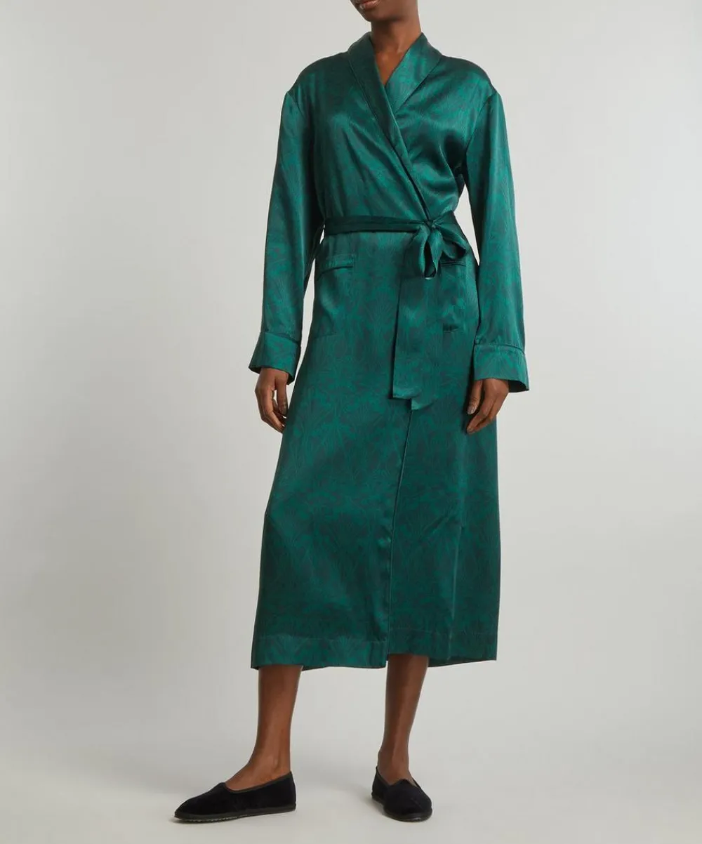 Liberty Sleepwear^Nouveau Ianthe Silk Satin Long Robe