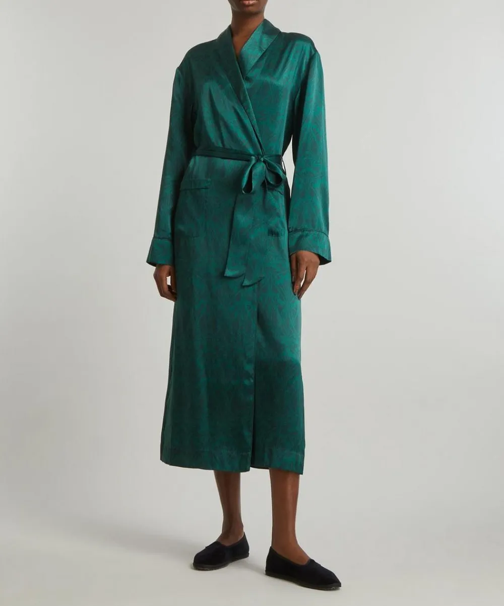 Liberty Sleepwear^Nouveau Ianthe Silk Satin Long Robe