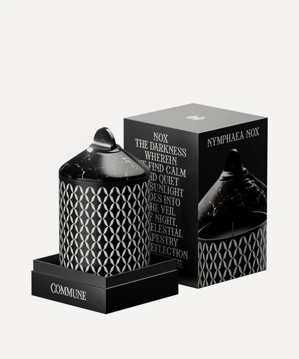 Commune Candles & Candle Holders^Nymphaea Nox Scented Candle with Black Marble Cover 400g