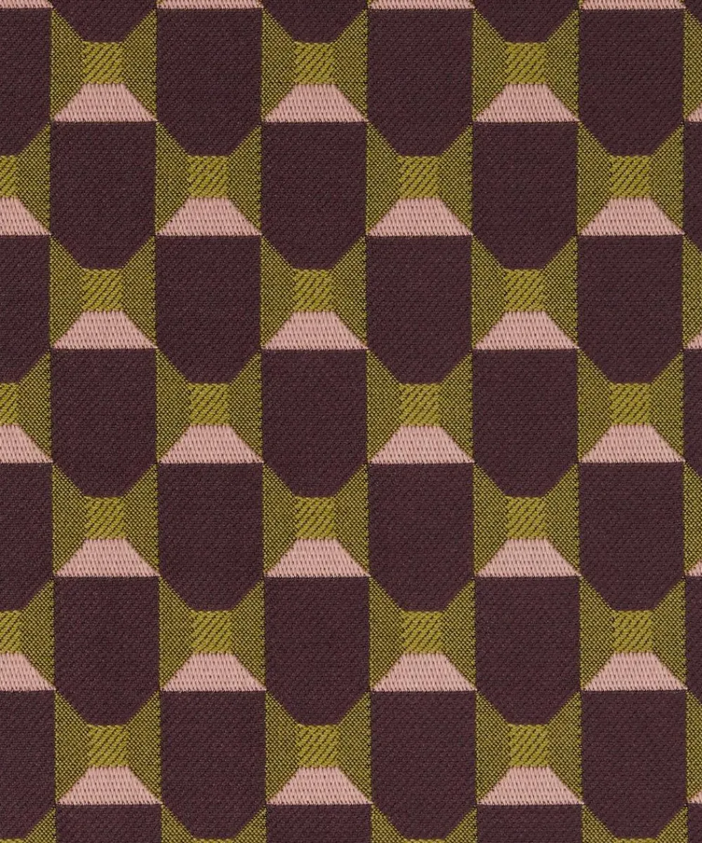 Liberty Interiors Furnishing Fabrics^Obi Check in Brinjal
