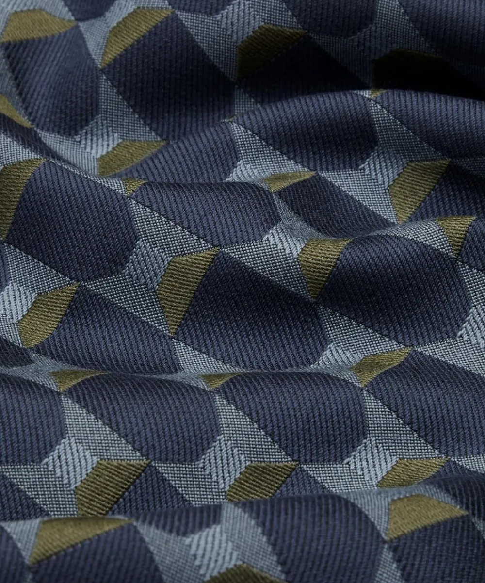 Liberty Interiors Furnishing Fabrics^Obi Check in Smalt Blue