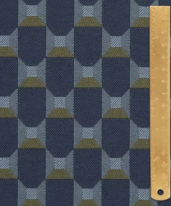 Liberty Interiors Furnishing Fabrics^Obi Check in Smalt Blue