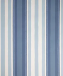 Liberty Interiors Wallpaper^Obi Stripe in Lapis