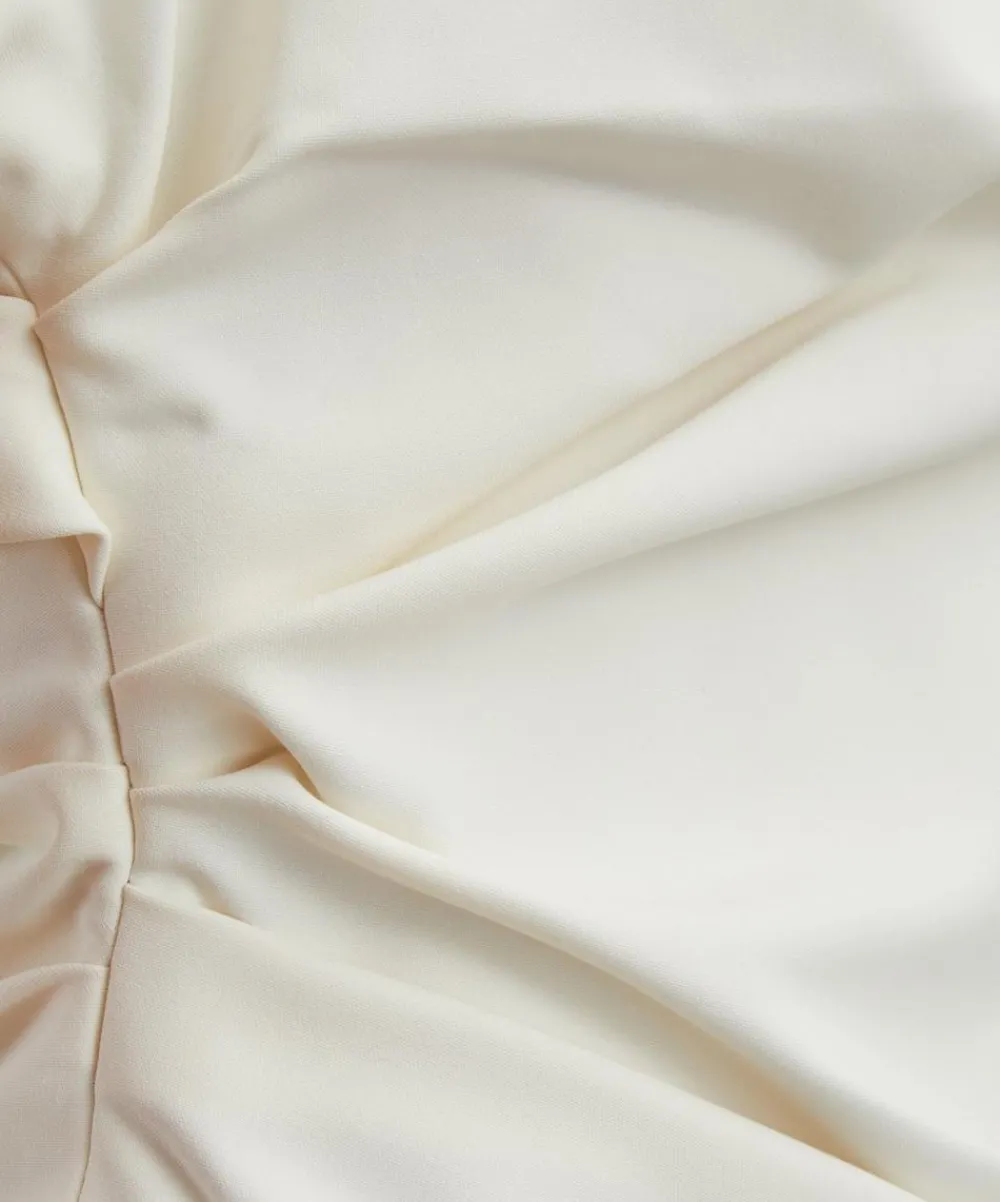 Róhe Tops^Off-White Draped Lapel Top