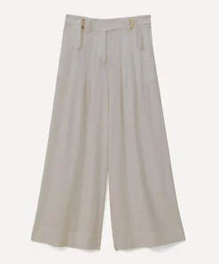FARM Rio Trousers & Shorts^Off-White Linen Low Waist Trousers