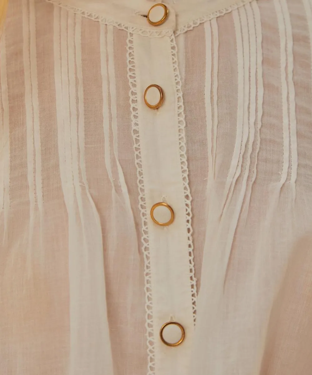 FARM Rio Tops^Off-White Long Sleeve Blouse