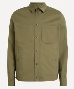 Moncler Coats & Jackets^Olive Cotton Gabardine Shirt Jacket