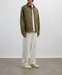 Moncler Coats & Jackets^Olive Cotton Gabardine Shirt Jacket