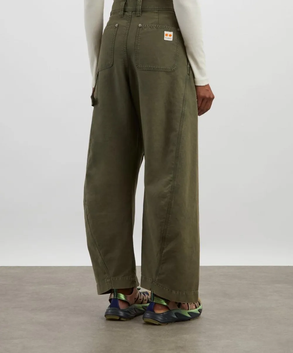 JW Anderson Trousers & Shorts^Olive Twisted Seam Trousers