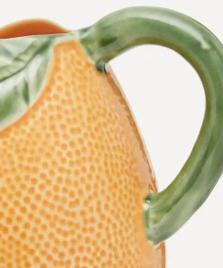 Bordallo Pinheiro Glass & Drinksware^Orange Earthenware Pitcher