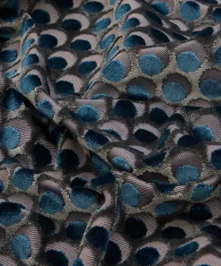 Liberty Interiors Furnishing Fabrics^Ottoman Spot Cut Velvet in Lapis