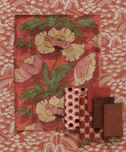 Liberty Interiors Furnishing Fabrics^Ottoman Spot Cut Velvet in Lacquer
