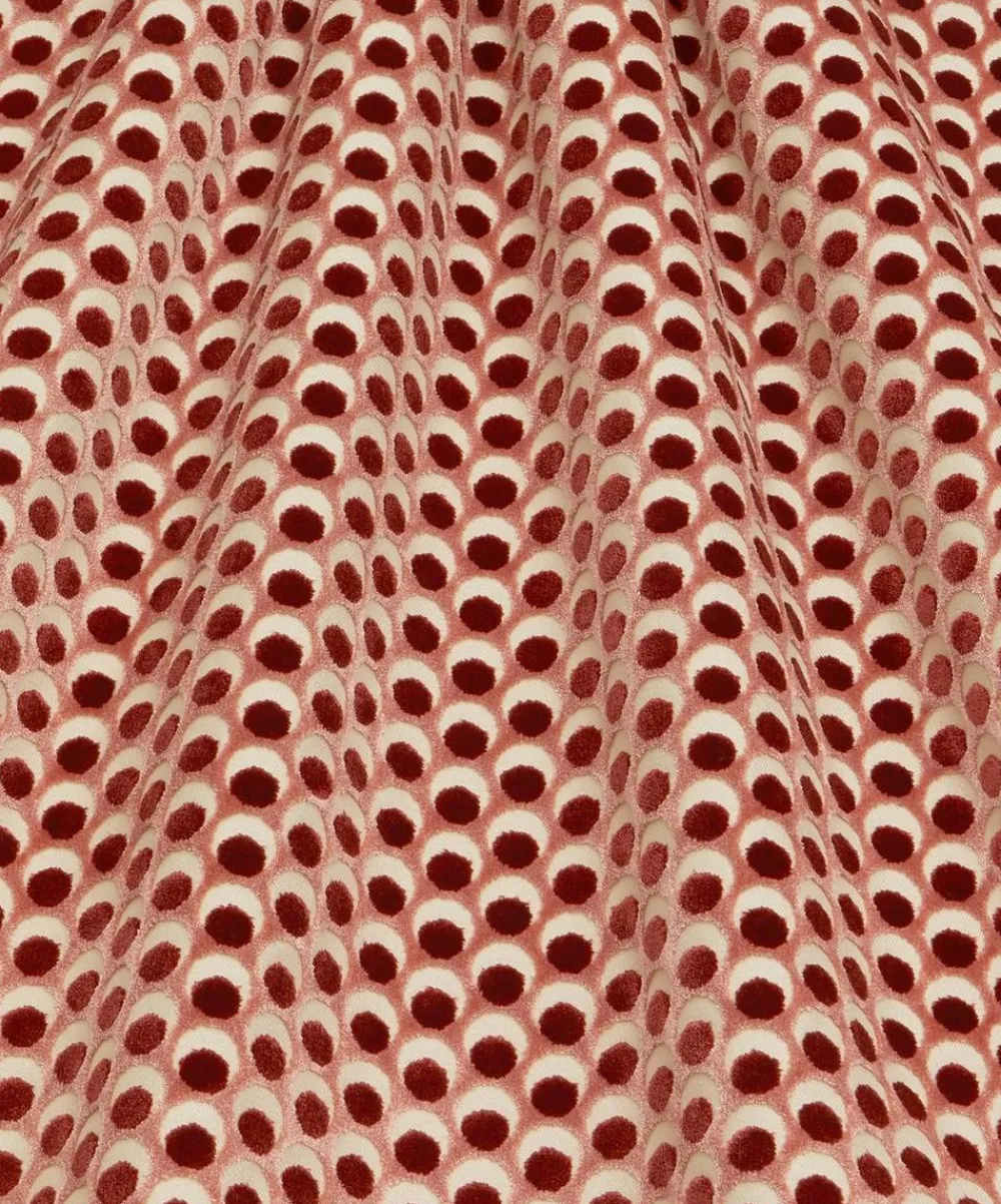 Liberty Interiors Furnishing Fabrics^Ottoman Spot Cut Velvet in Lacquer