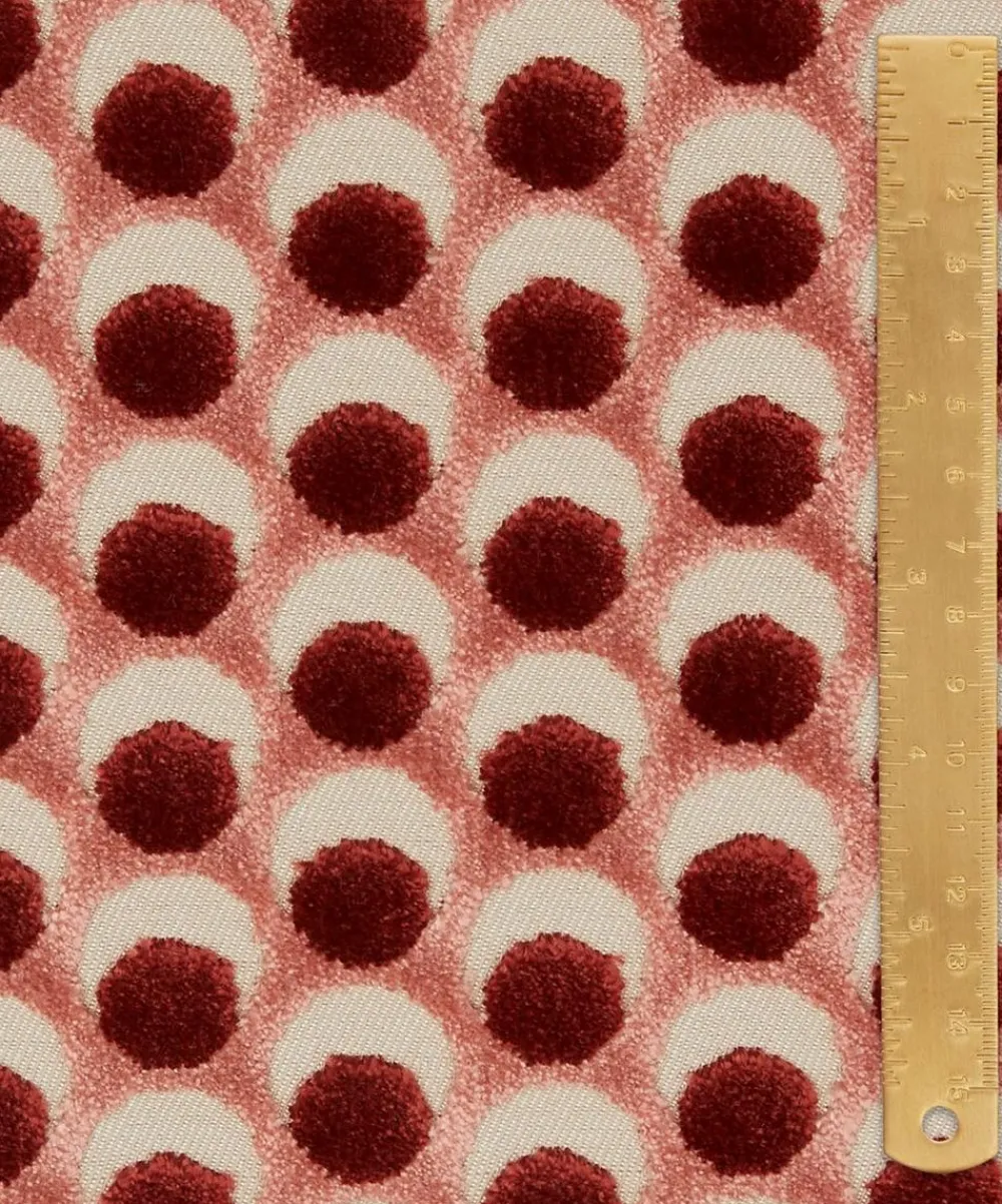 Liberty Interiors Furnishing Fabrics^Ottoman Spot Cut Velvet in Lacquer