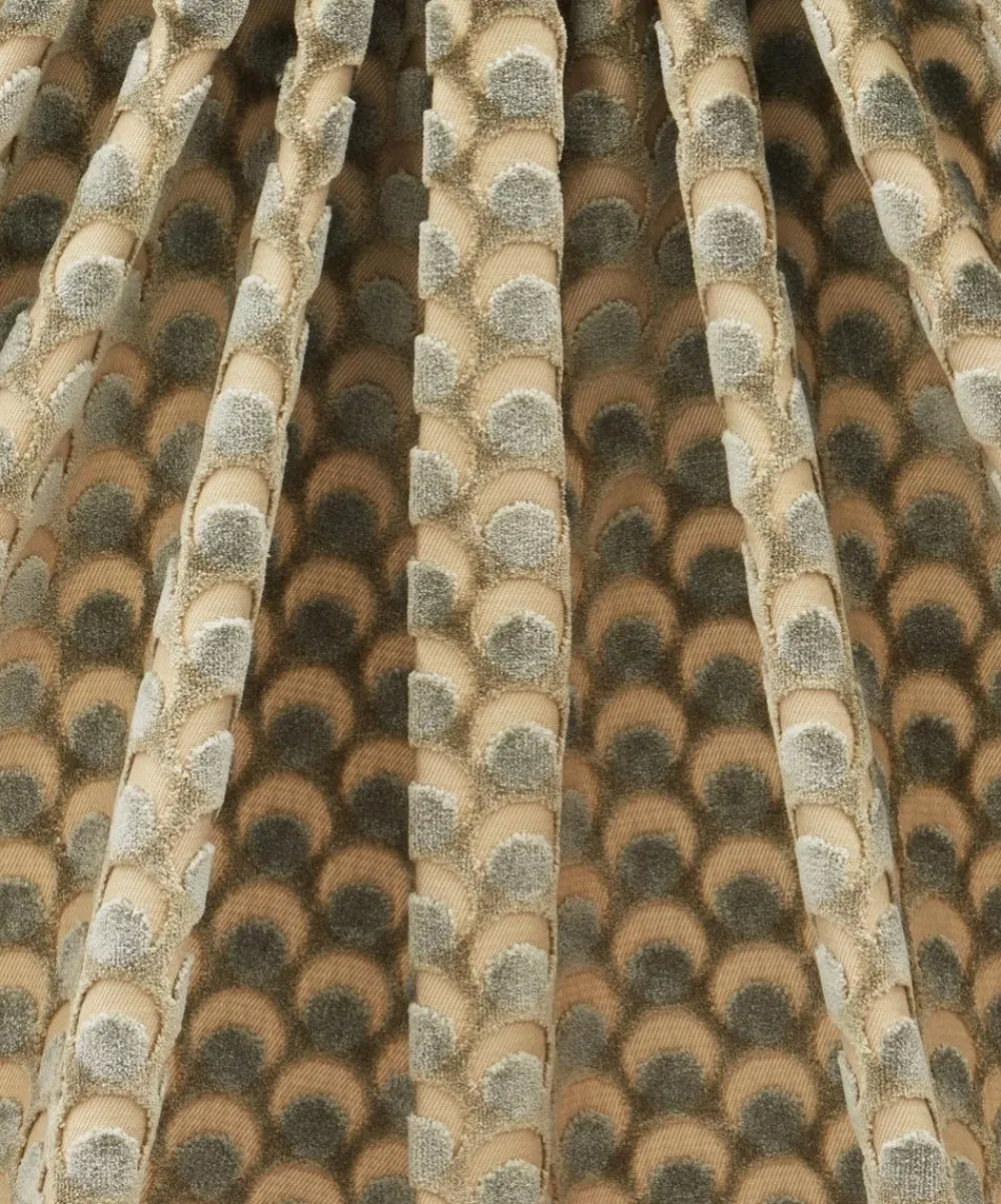 Liberty Interiors Furnishing Fabrics^Ottoman Spot Cut Velvet in Pewter