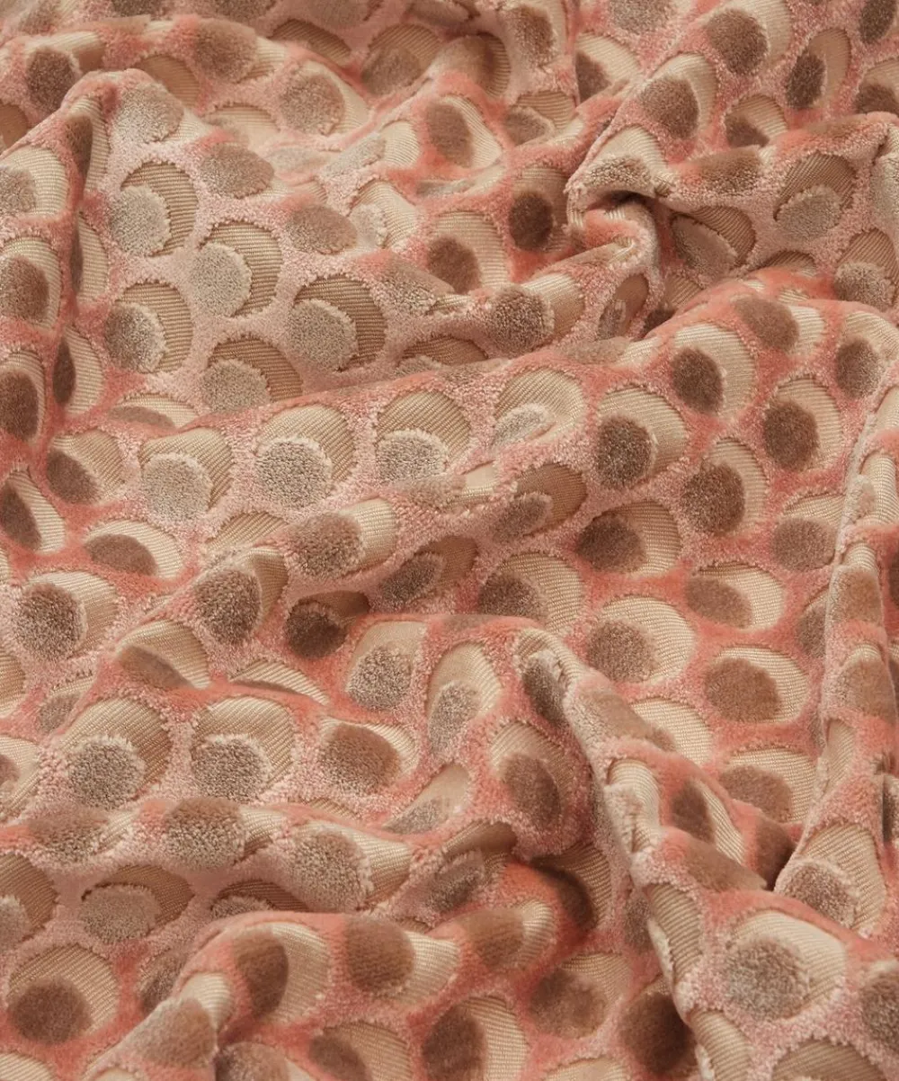 Liberty Interiors Furnishing Fabrics^Ottoman Spot Cut Velvet in Ointment