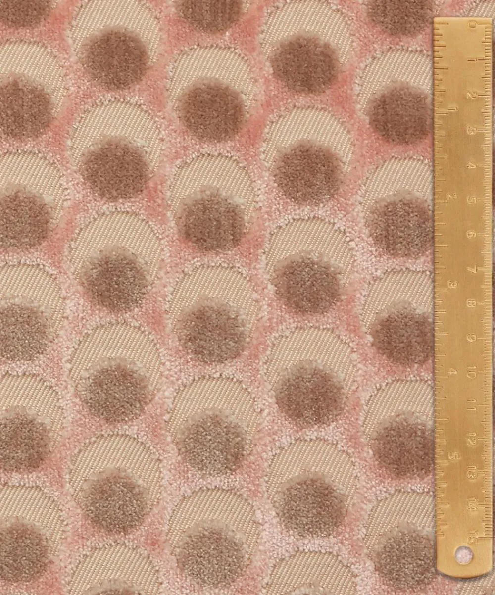 Liberty Interiors Furnishing Fabrics^Ottoman Spot Cut Velvet in Ointment