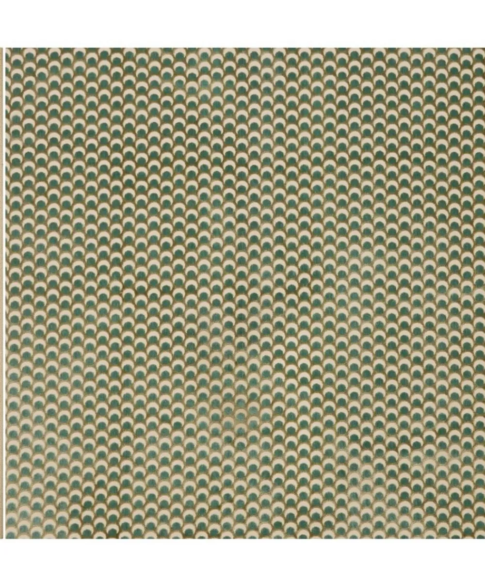 Liberty Interiors Furnishing Fabrics^Ottoman Spot Cut Velvet in Lichen
