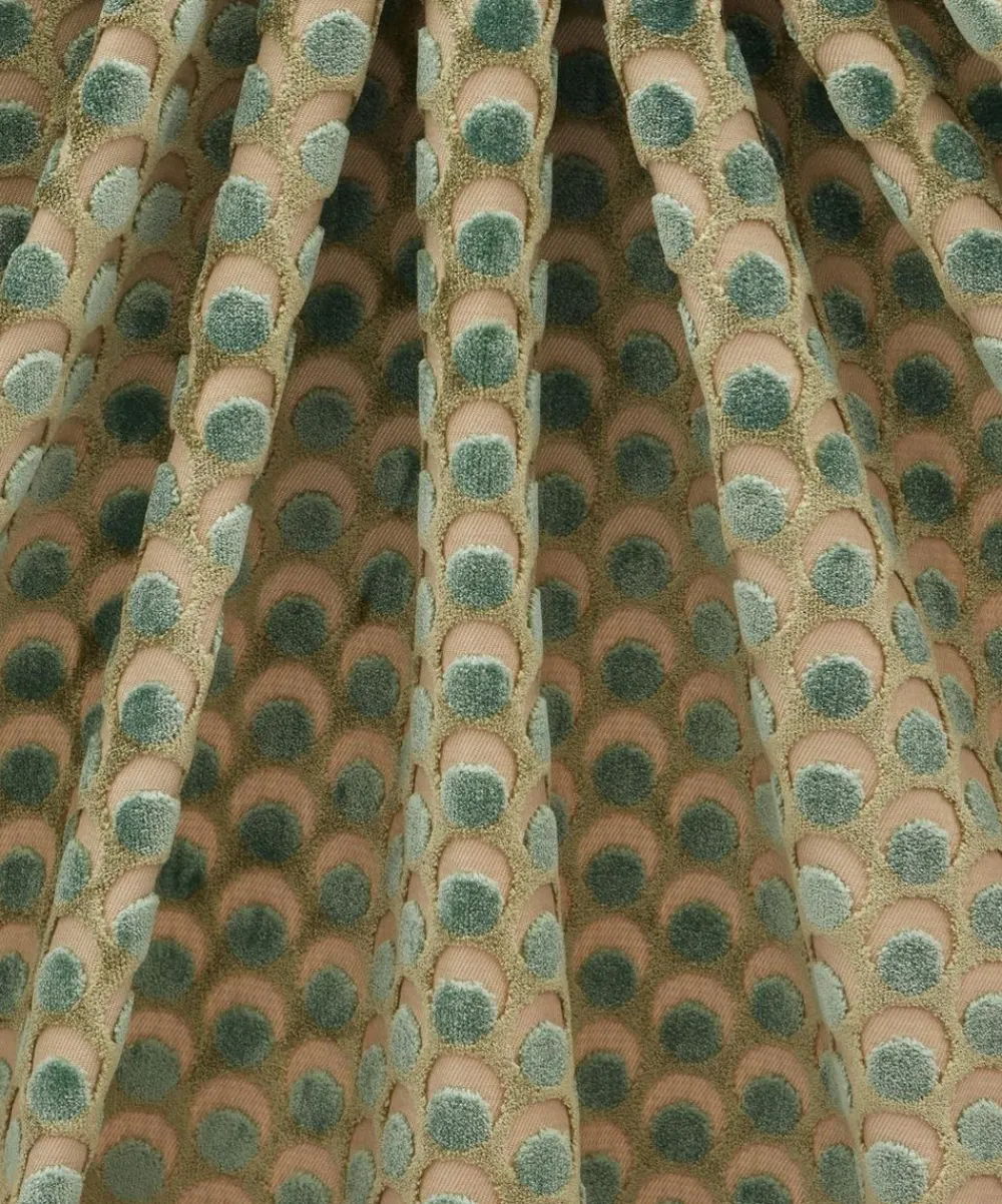 Liberty Interiors Furnishing Fabrics^Ottoman Spot Cut Velvet in Lichen