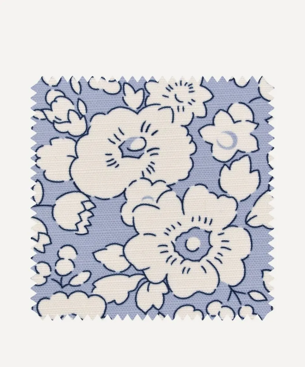 Liberty Interiors Furnishing Fabrics^Outdoor Fabric Swatch – Betsy Bloom Easton in Lapis