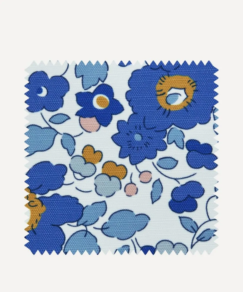 Liberty Interiors Furnishing Fabrics^Outdoor Fabric Swatch – Betsy Flora Easton in Lapis