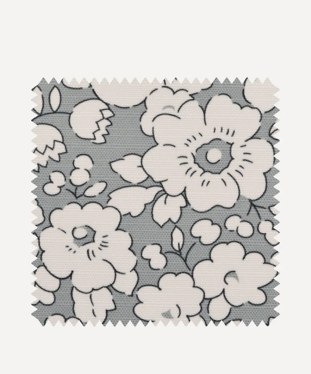Liberty Interiors Furnishing Fabrics^Outdoor Fabric Swatch – Betsy Bloom Easton in Pewter