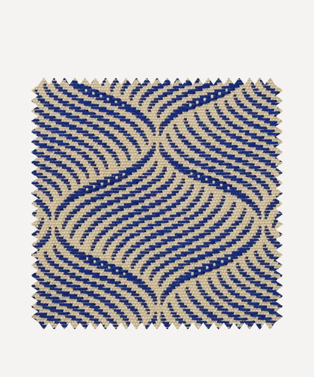 Liberty Interiors Furnishing Fabrics^Outdoor Fabric Swatch – Palazzo Westbrook in Lapis