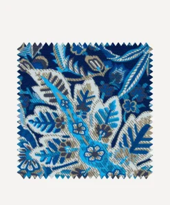 Liberty Interiors Furnishing Fabrics^Outdoor Fabric Swatch – Persian Voyage Majorelle in Lapis Stone