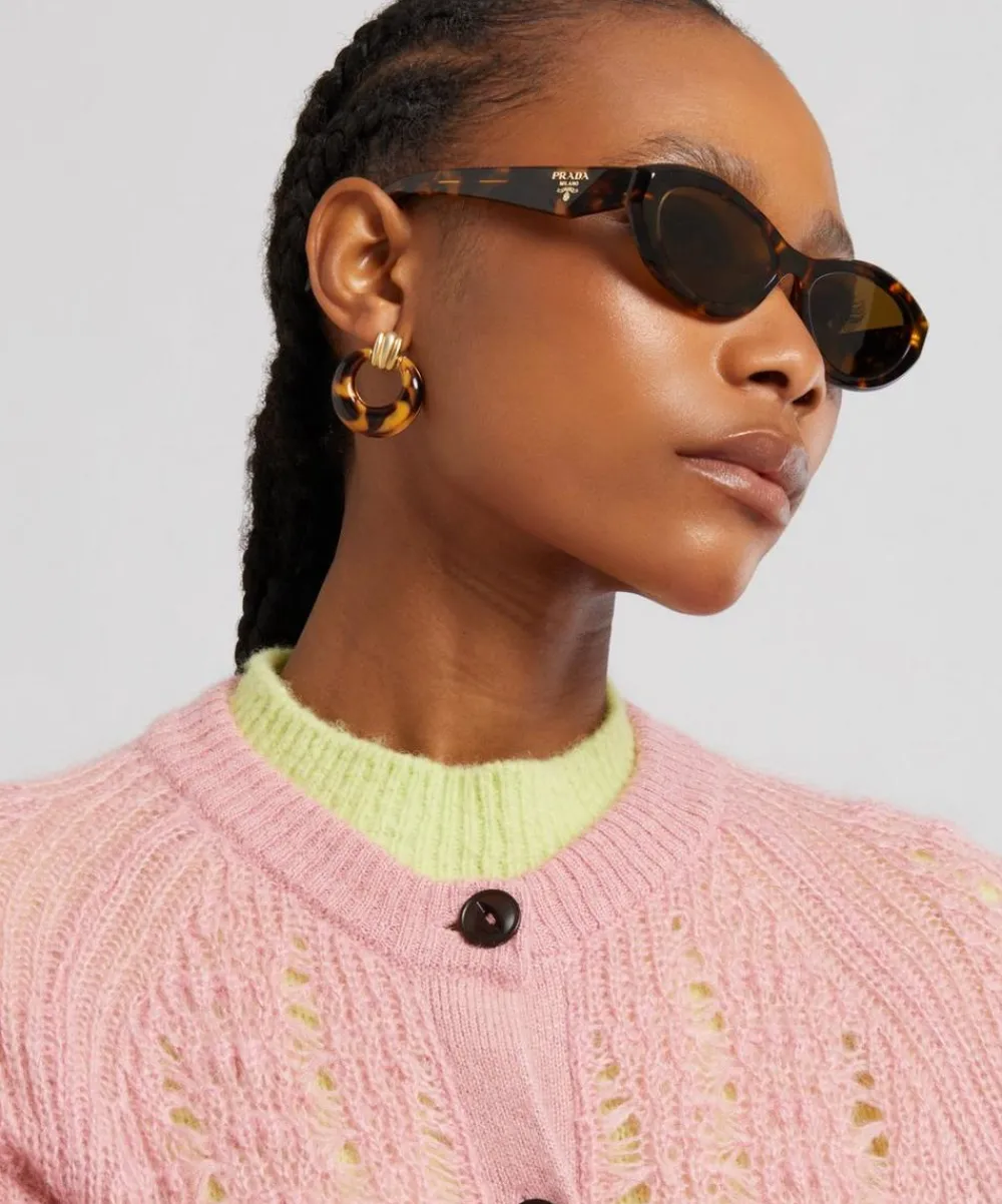 Prada Sunglasses & Glasses^Oval Acetate Sunglasses