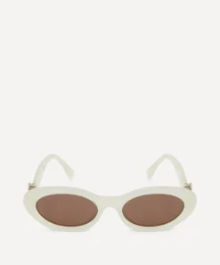 Fendi Sunglasses & Glasses^Oval FF Diamonds Brown Acetate Sunglasses