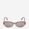 Fendi Sunglasses & Glasses^Oval FF Diamonds Grey Acetate Sunglasses