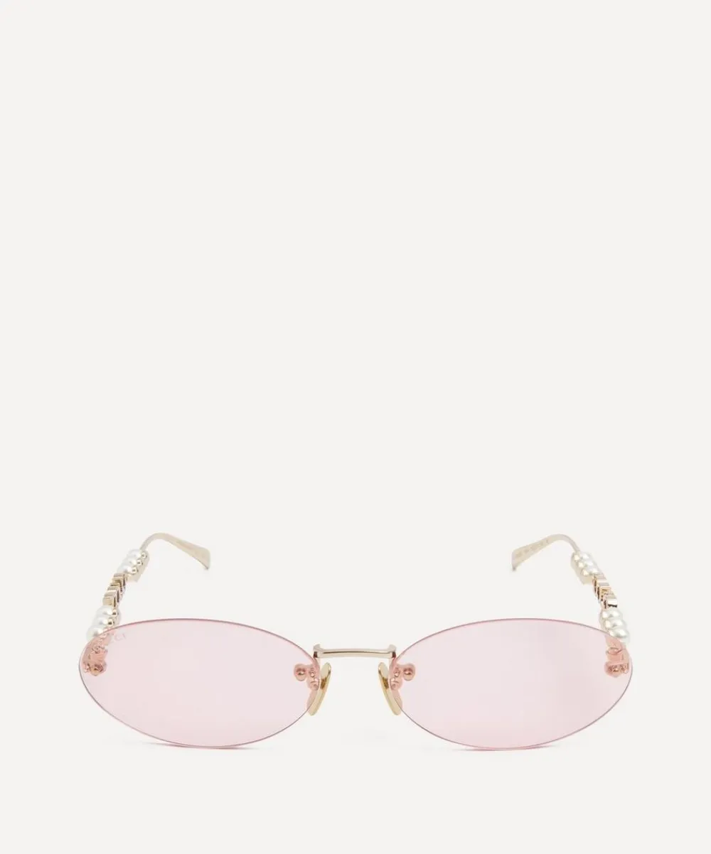 Gucci Sunglasses & Glasses^Oval Frame Sunglasses