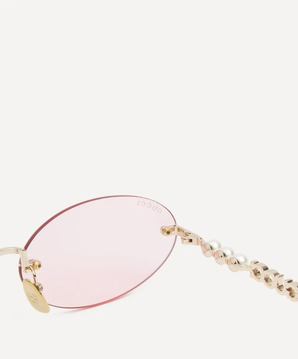 Gucci Sunglasses & Glasses^Oval Frame Sunglasses