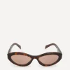 Prada Sunglasses & Glasses^Oval Honey Tortoiseshell Acetate Sunglasses
