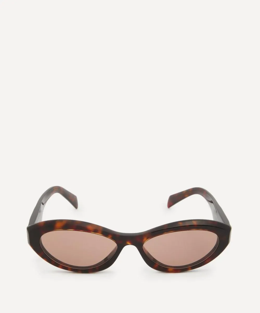 Prada Sunglasses & Glasses^Oval Honey Tortoiseshell Acetate Sunglasses