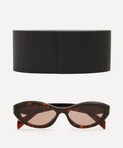 Prada Sunglasses & Glasses^Oval Honey Tortoiseshell Acetate Sunglasses