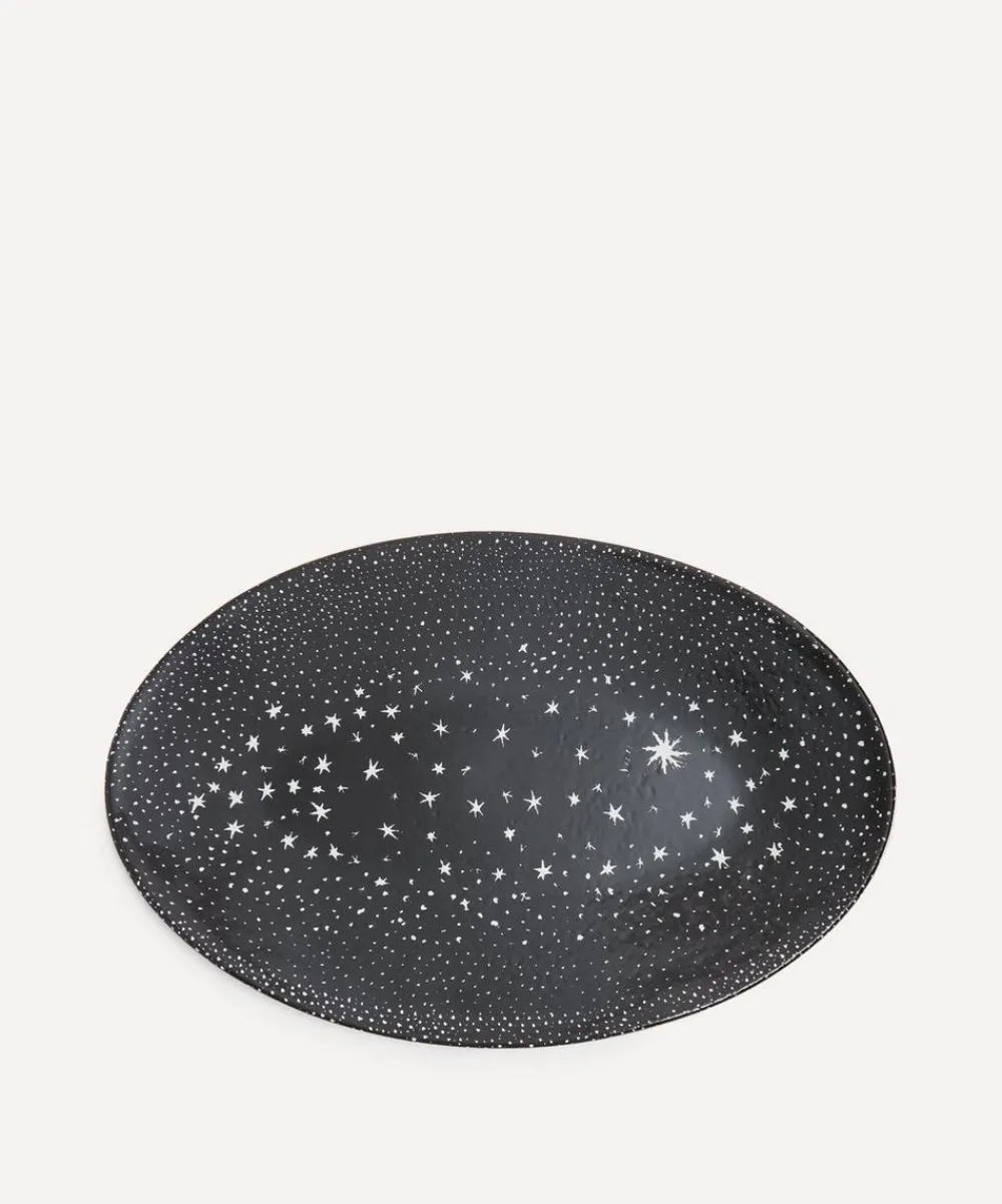 Astier de Villatte Tableware^Oval Star Cluster Platter