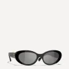 CHANEL Sunglasses & Glasses^Oval Sunglasses