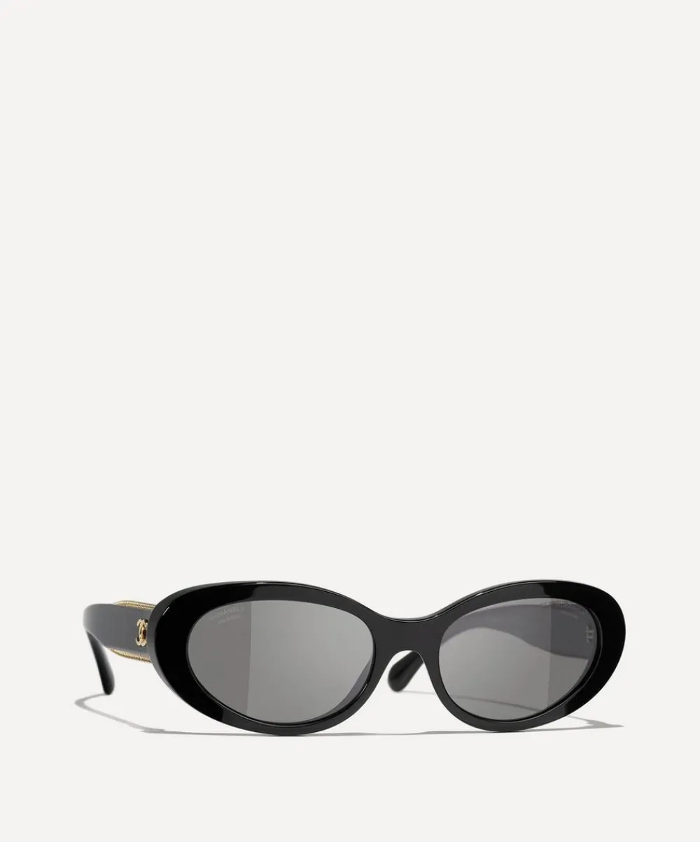 CHANEL Sunglasses & Glasses^Oval Sunglasses