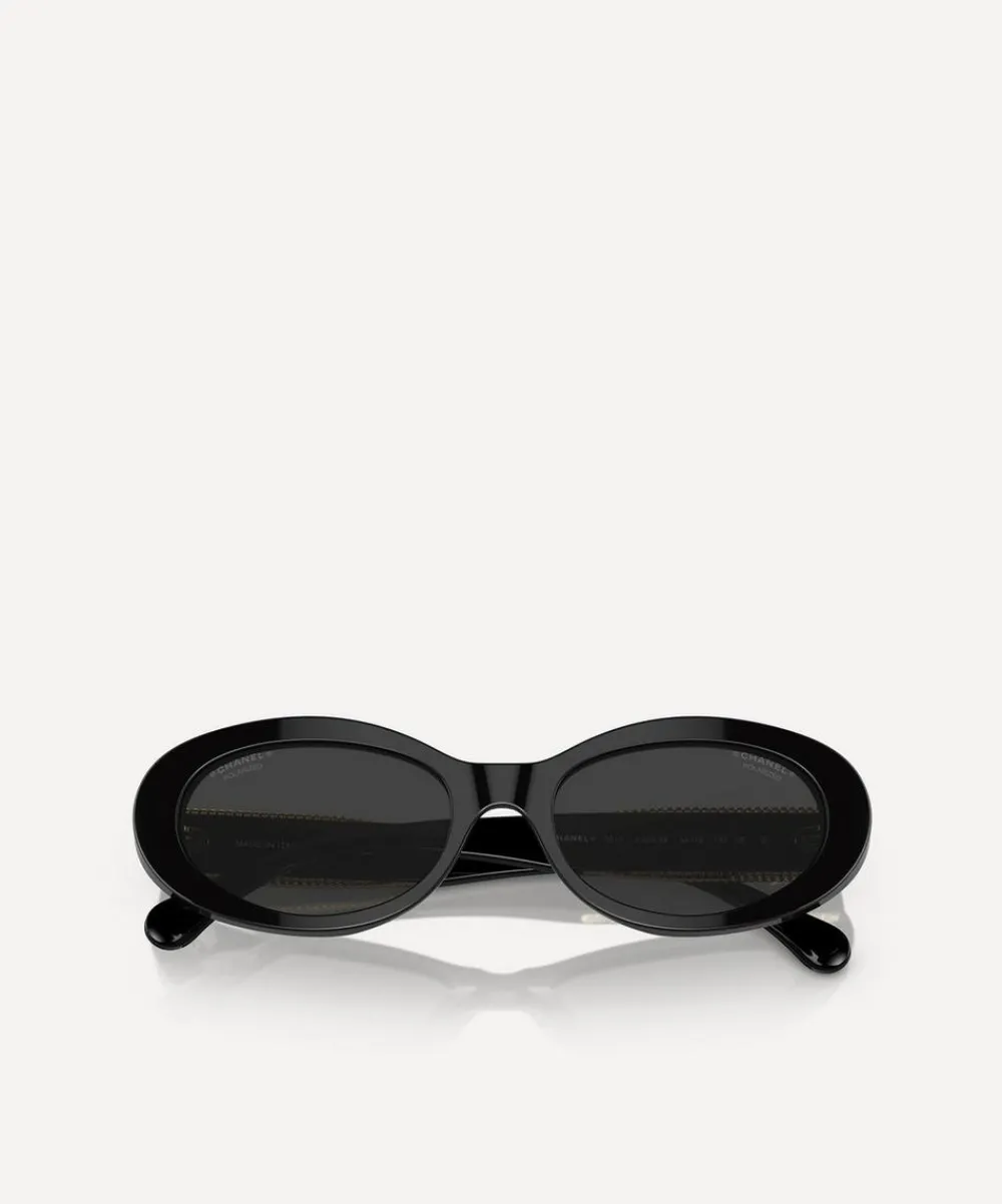 CHANEL Sunglasses & Glasses^Oval Sunglasses