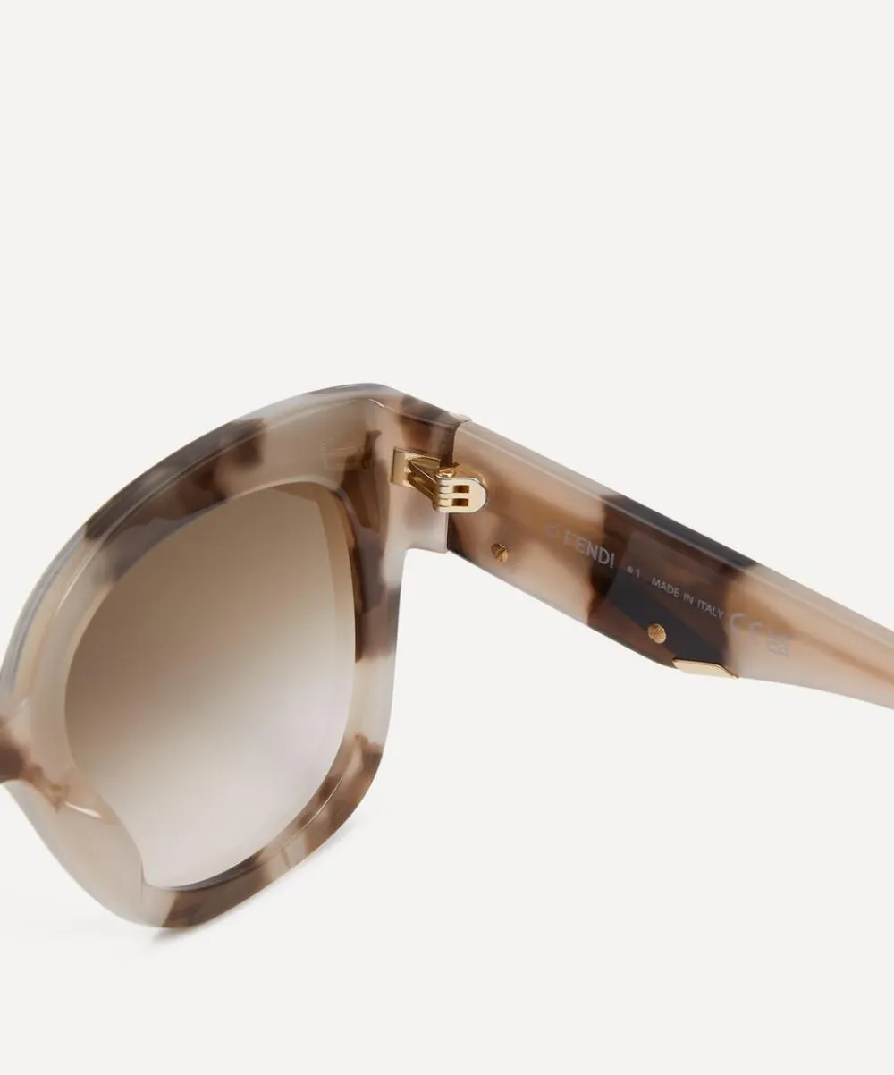 Fendi Sunglasses & Glasses^Oversized Havana Square Sunglasses
