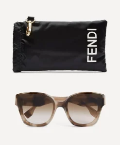 Fendi Sunglasses & Glasses^Oversized Havana Square Sunglasses